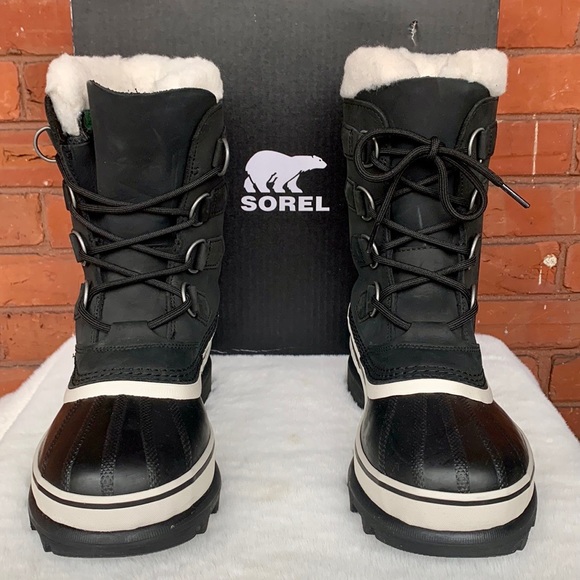 SOREL Caribou NEW Waterproof Insulated Black Winter Snow Boots 7.5 8 9.5 - Picture 3 of 9